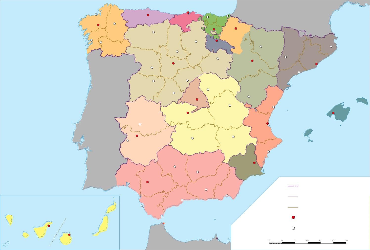 Mapa politico de españa