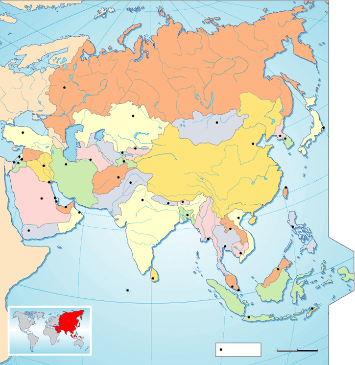 Mapa Político de Asia
