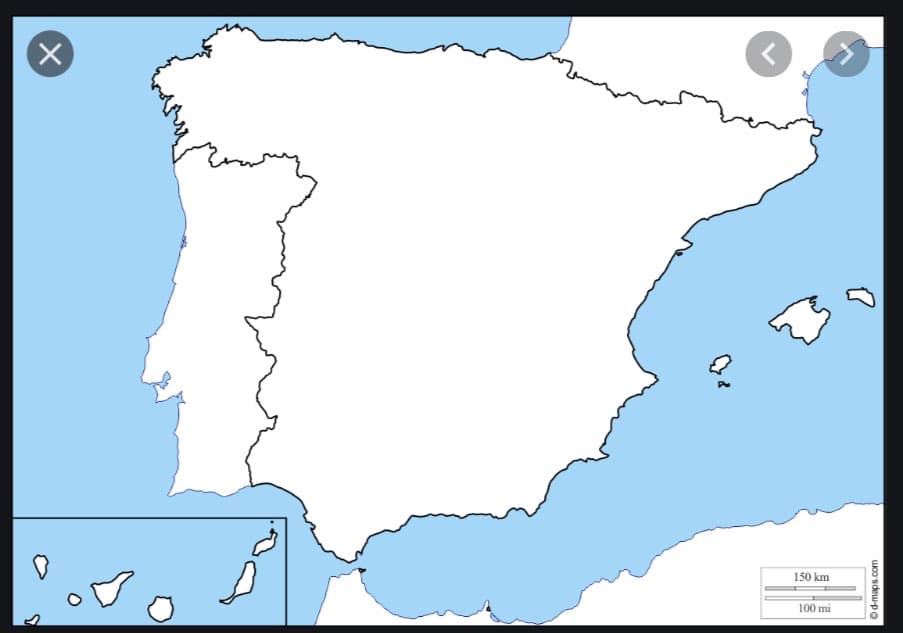 Mapa de España Físico